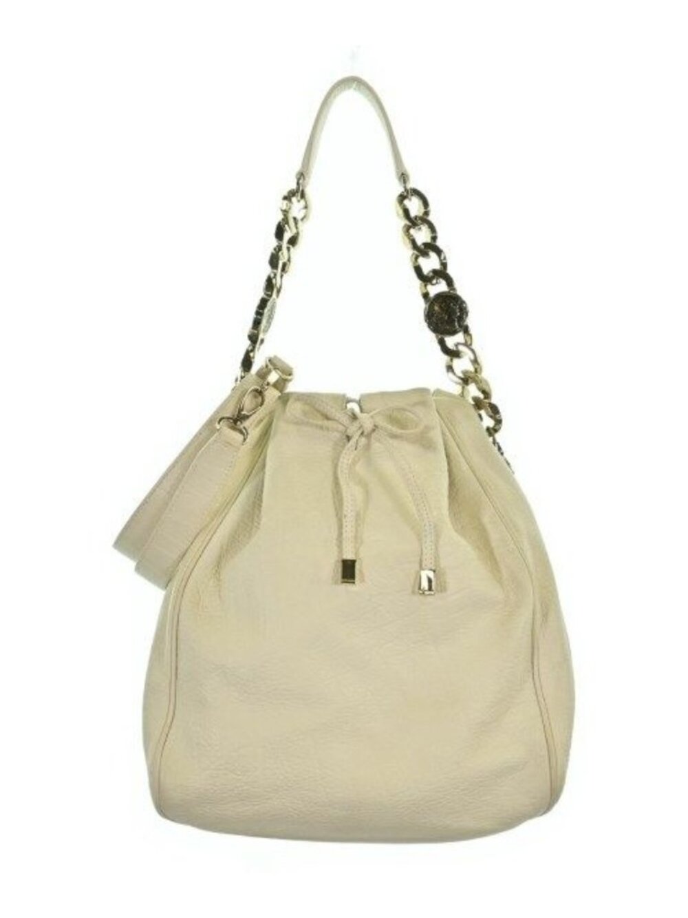 Bvlgari Leather 2-Way Shoulder Bag Ivory